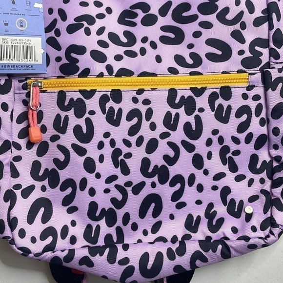 STATE Bags Kids' Reflective Kane Backpack purple black animal print NWT SOLD OUT - Picture 5 of 9